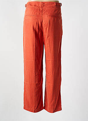 Pantalon large tissage popeline taille normale orange LABDIP femme