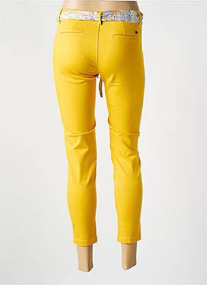Pantalon 7/8 stretch taille normale jaune FREEMAN T.PORTER femme