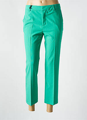 Pantalon 7/8 tissage popeline taille normale vert TEDDY SMITH femme