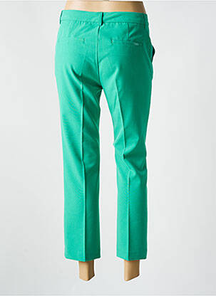 Pantalon 7/8 tissage popeline taille normale vert TEDDY SMITH femme