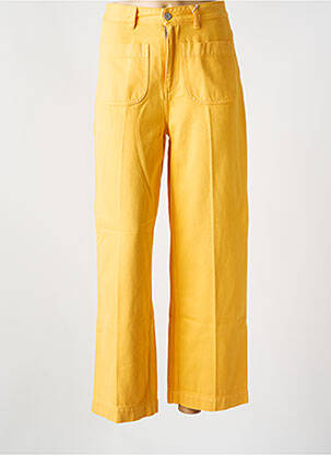 Jeans coupe droite jaune LABDIP pour femme