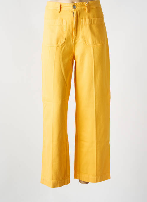 Jeans coupe droite jaune LABDIP pour femme