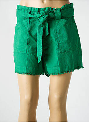 Short fermeture zippée sous rabat boutonné taille normale vert LABDIP femme