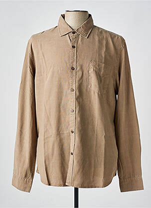 Chemise manches longues manches longues marron DSTREZZED homme