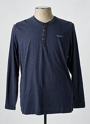 T-shirt coupe cintrée manches longues bleu PEPE JEANS homme