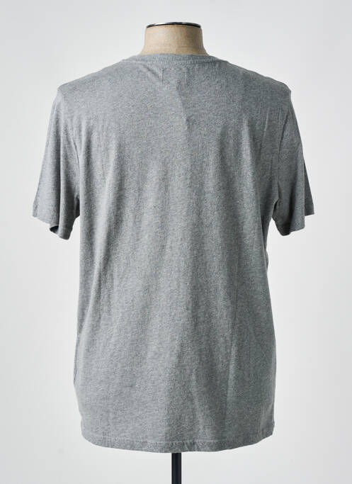 T-shirt tissage chiné manches courtes gris HERO SEVEN homme
