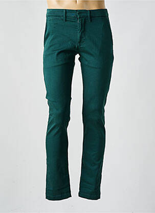 Pantalon chino fermeture zippée sous rabat avec crochet taille normale vert PEPE JEANS homme