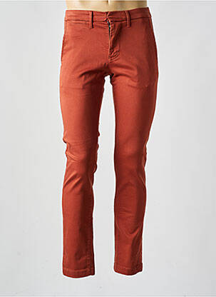 Pantalon chino fermeture zippée sous rabat avec crochet taille normale orange PEPE JEANS homme