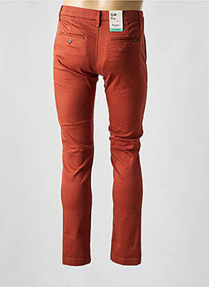 Pantalon chino fermeture zippée sous rabat avec crochet taille normale orange PEPE JEANS homme