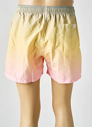 Short de bain effet matière satinée jaune OAS COMPANY homme