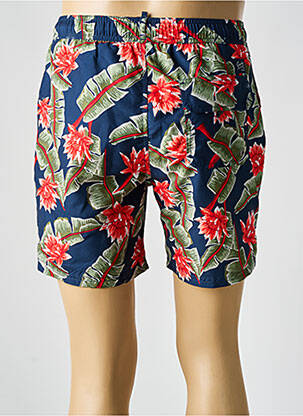 Short de bain effet matière satinée bleu SUPERDRY homme
