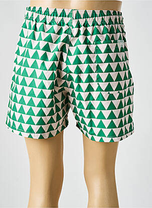 Short de bain effet matière satinée vert OAS COMPANY homme