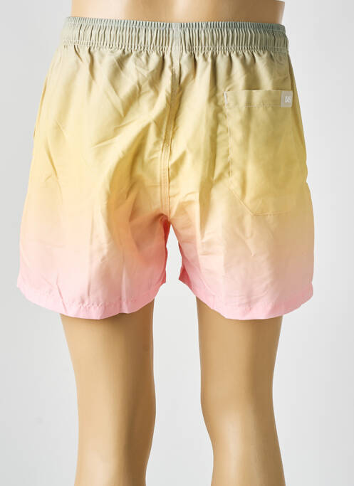 Short de bain effet matière satinée jaune OAS COMPANY homme
