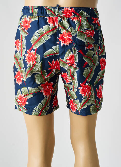 Short de bain effet matière satinée bleu SUPERDRY homme