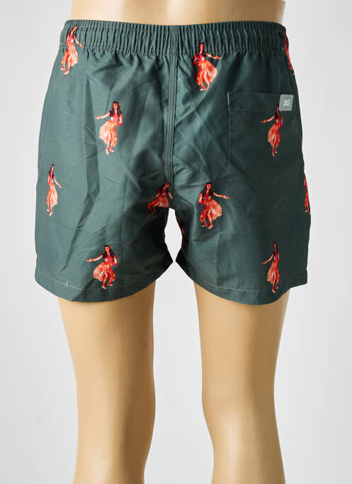 Short de bain imprimé fantaisie vert OAS COMPANY homme