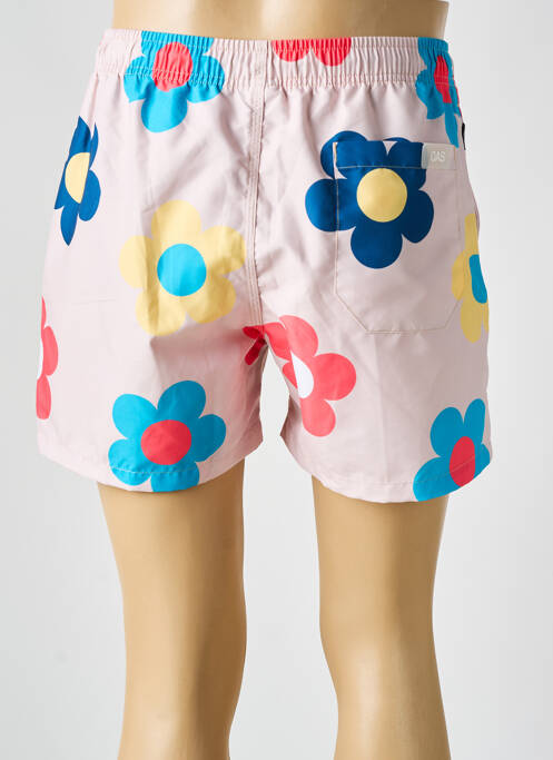 Short de bain effet matière satinée rose OAS COMPANY homme