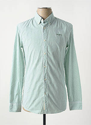 Chemise manches longues imprimé rayures vert PEPE JEANS homme