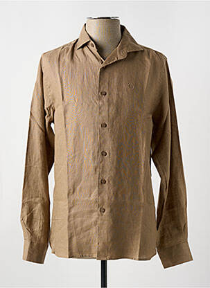 Chemise manches longues manches longues marron DSTREZZED homme