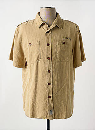 Chemise manches courtes poches beige FREEMAN T.PORTER homme