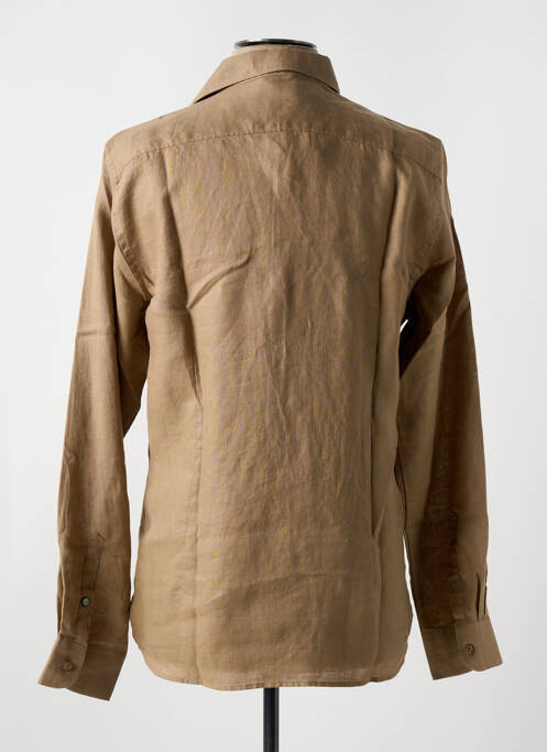 Chemise manches longues manches longues marron DSTREZZED homme