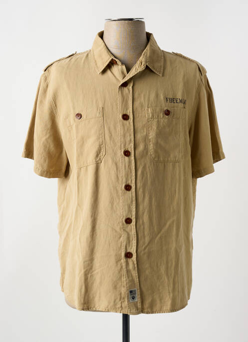 Chemise manches courtes poches beige FREEMAN T.PORTER homme