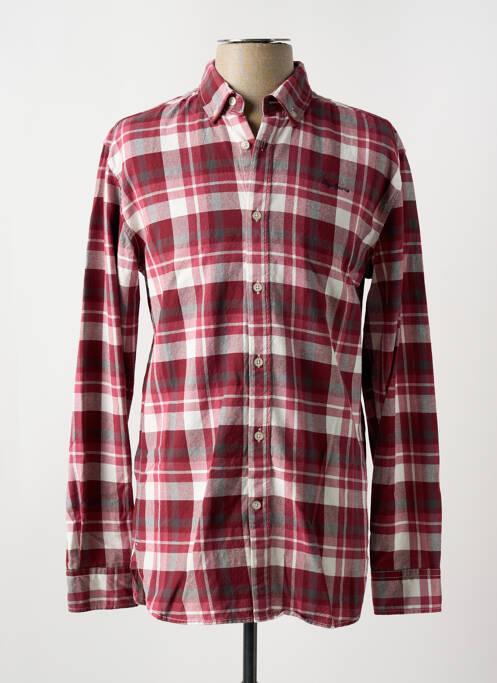Chemise manches longues rouge PEPE JEANS pour homme