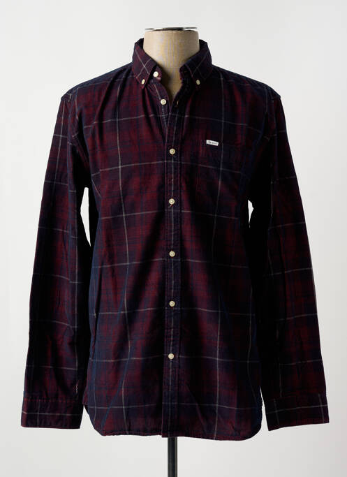 Chemise manches longues rouge PEPE JEANS pour homme