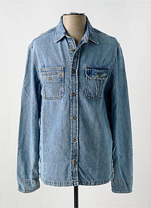 Chemise manches longues manches longues bleu TEDDY SMITH homme