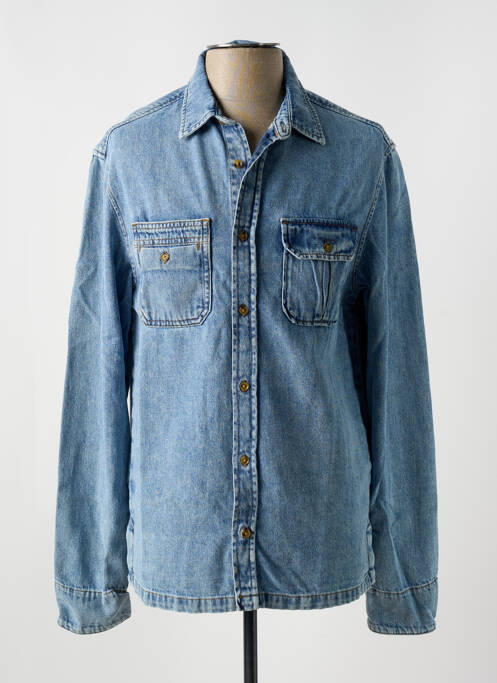 Chemise manches longues bleu TEDDY SMITH pour homme