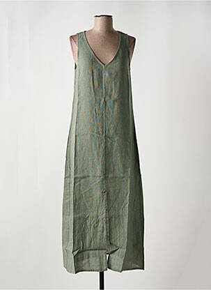 Robe longue sans manche sans manche vert LE BOUDOIR D'EDOUARD femme