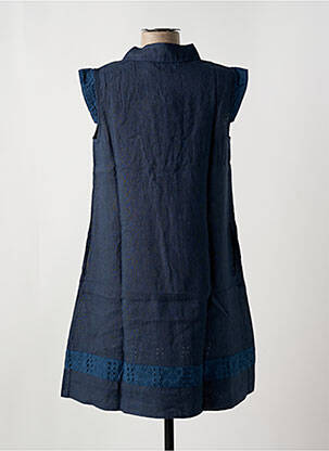 Robe courte manches courtes manches courtes bleu LE BOUDOIR D'EDOUARD femme