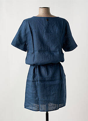 Robe courte manches courtes manches courtes bleu LE BOUDOIR D'EDOUARD femme