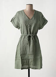 Robe courte manches courtes manches courtes vert LE BOUDOIR D'EDOUARD femme