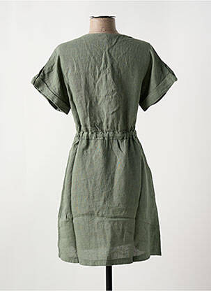Robe courte manches courtes manches courtes vert LE BOUDOIR D'EDOUARD femme