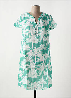 Robe courte manches 3/4 manches 3/4 vert LE BOUDOIR D'EDOUARD femme