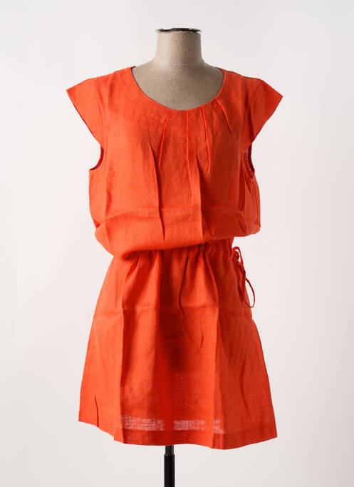 Robe mi-longue orange LE BOUDOIR D'EDOUARD pour femme