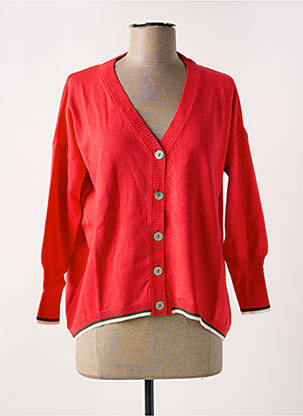Gilet manches longues stretch rouge LE BOUDOIR D'EDOUARD femme