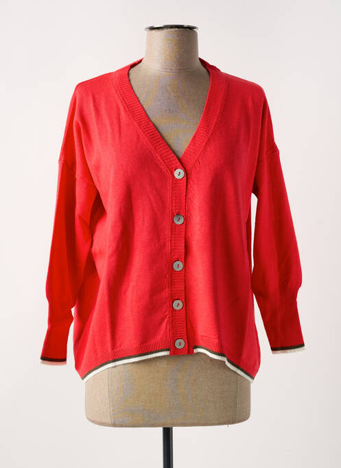 Gilet manches longues rouge LE BOUDOIR D'EDOUARD pour femme