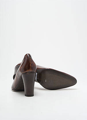 Escarpins matière lisse talon de 7 à 9cm marron MURATTI femme