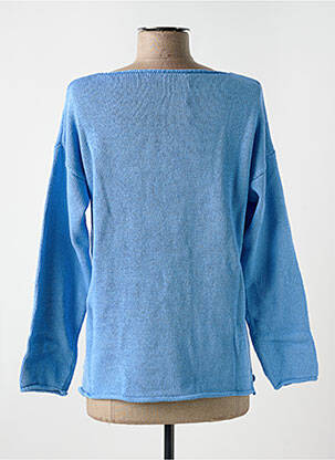 Pull tissage chiné manches longues bleu LE BOUDOIR D'EDOUARD femme