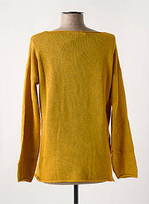 Pull tissage chiné manches longues jaune LE BOUDOIR D'EDOUARD femme