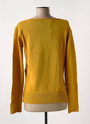 Pull tissage chiné manches longues jaune LE BOUDOIR D'EDOUARD femme