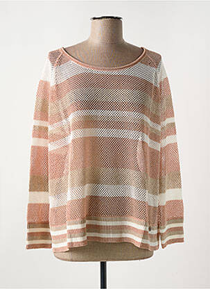 Pull maille ajourée manches longues rose LE BOUDOIR D'EDOUARD femme
