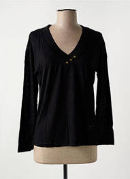 T-shirt manches longues manches longues noir LE BOUDOIR D'EDOUARD femme