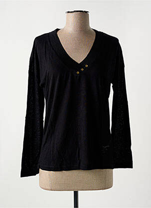 T-shirt manches longues manches longues noir LE BOUDOIR D'EDOUARD femme