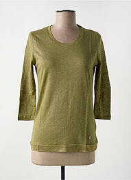T-shirt stretch manches 3/4 vert LE BOUDOIR D'EDOUARD femme