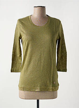 T-shirt manches 3/4 manches 3/4 vert LE BOUDOIR D'EDOUARD femme