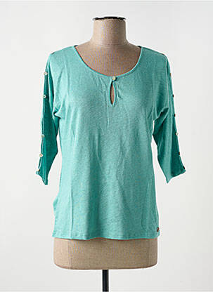 T-shirt manches 3/4 manches 3/4 vert LE BOUDOIR D'EDOUARD femme