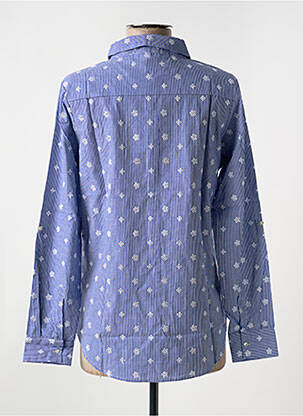 Chemisier coupe cintrée manches longues bleu LE BOUDOIR D'EDOUARD femme
