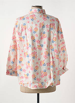 Chemisier imprimé fleurs manches 3/4 beige LE BOUDOIR D'EDOUARD femme